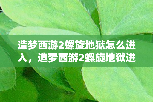 造梦西游2螺旋地狱怎么进入，造梦西游2螺旋地狱进入攻略