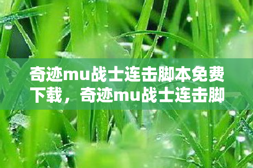奇迹mu战士连击脚本免费下载,奇迹mu战士连击脚本,提升战斗效率的必备工具 奇迹mu战士连击脚本免费下载,奇迹mu战士连击脚本,提升战斗效率的必备工具