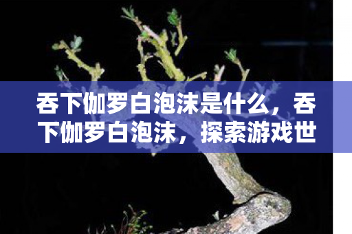 吞下伽罗白泡沫是什么,吞下伽罗白泡沫,探索游戏世界的奇幻之旅 吞下伽罗白泡沫是什么,吞下伽罗白泡沫,探索游戏世界的奇幻之旅