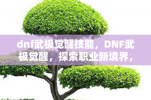 dnf武极觉醒技能,DNF武极觉醒,探索职业新境界,体验极致战斗快感 dnf武极觉醒技能,DNF武极觉醒,探索职业新境界,体验极致战斗快感