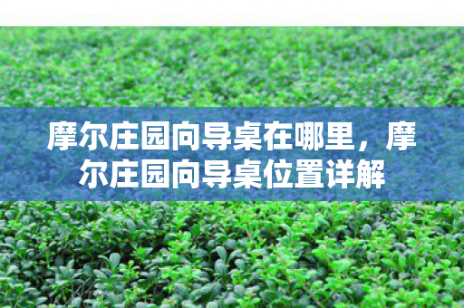 摩尔庄园向导桌在哪里,摩尔庄园向导桌位置详解 摩尔庄园向导桌在哪里,摩尔庄园向导桌位置详解