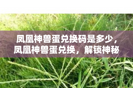 凤凰神兽蛋兑换码是多少图片