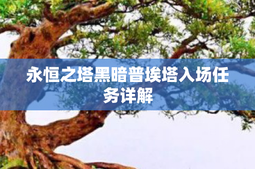 永恒之塔黑暗普埃塔入场任务详解 永恒之塔黑暗普埃塔入场任务详解