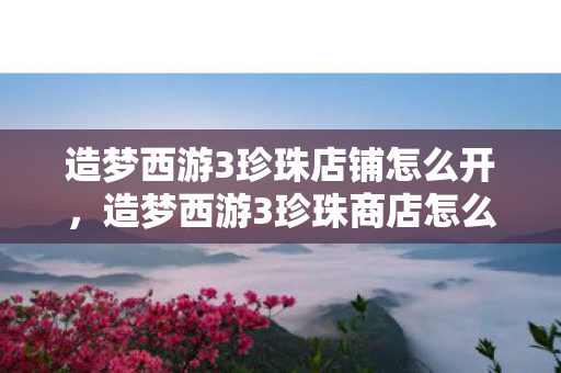 造梦西游3珍珠店铺怎么开图片