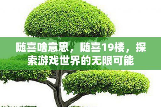 随喜啥意思,随喜19楼,探索游戏世界的无限可能 随喜啥意思,随喜19楼,探索游戏世界的无限可能