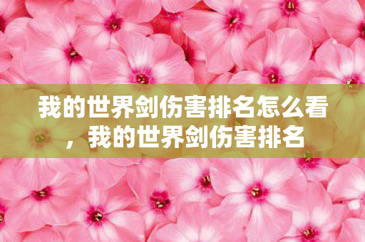 我的世界剑伤害排名怎么看,我的世界剑伤害排名 我的世界剑伤害排名怎么看,我的世界剑伤害排名