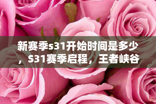 新赛季s31开始时间是多少，S31赛季启程，王者峡谷的新篇章