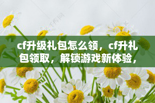 cf升级礼包怎么领，cf升礼包领取，解锁游戏新体验，尽享福利不停歇