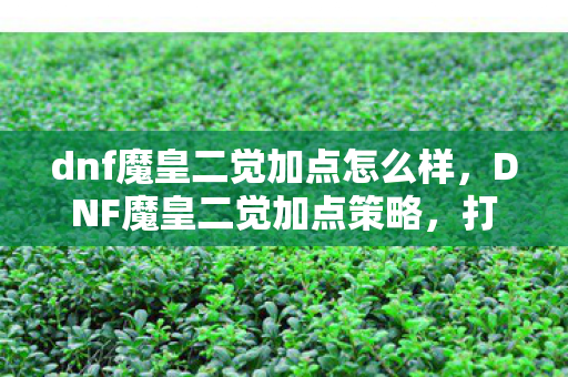 dnf魔皇二觉加点怎么样，DNF魔皇二觉加点策略，打造高效战斗力的关键