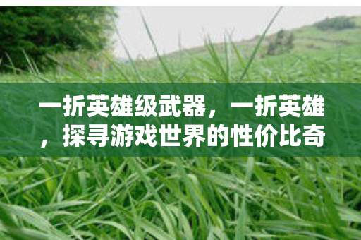 一折英雄级武器，一折英雄，探寻游戏世界的性价比奇迹
