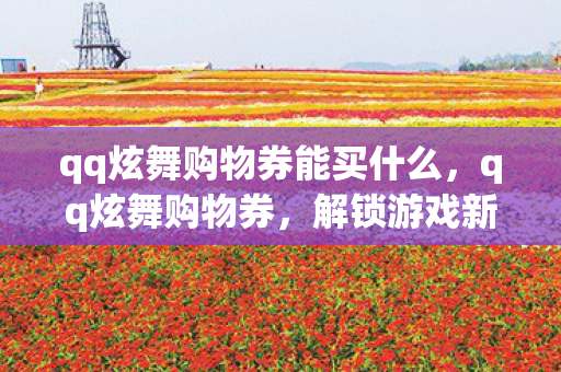 qq炫舞购物券能买什么，qq炫舞购物券，解锁游戏新体验，尽享购物优惠
