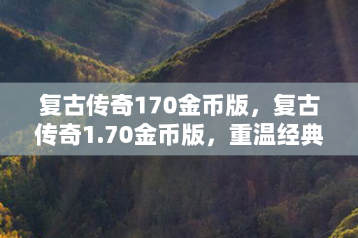 复古传奇170金币版图片