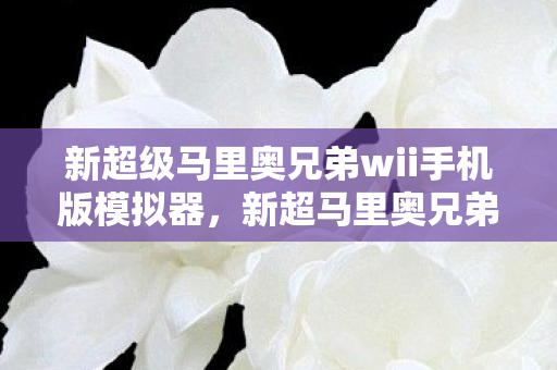 新超级马里奥兄弟wii手机版模拟器,新超马里奥兄弟wii模拟器,重温经典,畅享无限乐趣 新超级马里奥兄弟wii手机版模拟器,新超马里奥兄弟wii模拟器,重温经典,畅享无限乐趣