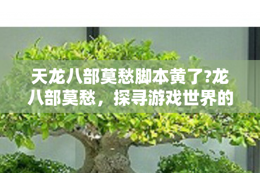天龙八部莫愁脚本黄了?龙八部莫愁，探寻游戏世界的另一面
