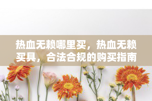 热血无赖哪里买,热血无赖买具,合法合规的购买指南 热血无赖哪里买,热血无赖买具,合法合规的购买指南