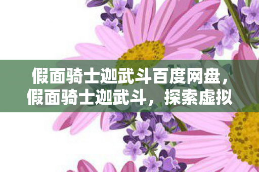 假面骑士迦武斗百度网盘，假面骑士迦武斗，探索虚拟世界的战斗艺术