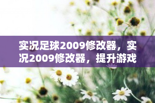 实况足球2009修改器,实况2009修改器,提升游戏体验的神奇工具 实况足球2009修改器,实况2009修改器,提升游戏体验的神奇工具