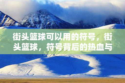 街头篮球可以用的符号,街头篮球,符号背后的热血与梦想 街头篮球可以用的符号,街头篮球,符号背后的热血与梦想