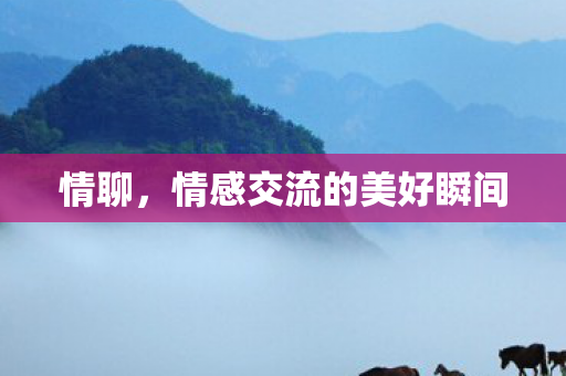 情聊,情感交流的美好瞬间 情聊,情感交流的美好瞬间