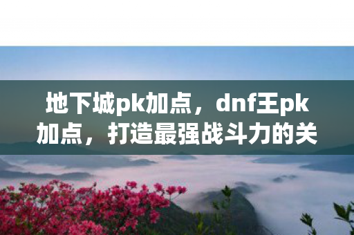 地下城pk加点,dnf王pk加点,打造最强战斗力的关键 地下城pk加点,dnf王pk加点,打造最强战斗力的关键