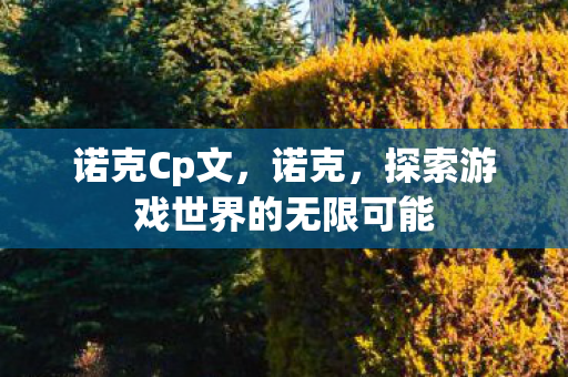 诺克Cp文,诺克,探索游戏世界的无限可能 诺克Cp文,诺克,探索游戏世界的无限可能
