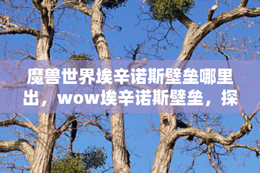 魔兽世界埃辛诺斯壁垒哪里出,wow埃辛诺斯壁垒,探索魔兽世界的防御艺术 魔兽世界埃辛诺斯壁垒哪里出,wow埃辛诺斯壁垒,探索魔兽世界的防御艺术
