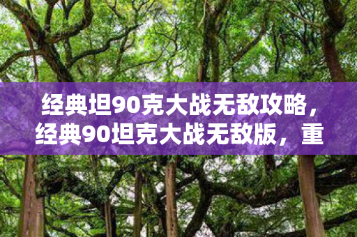 经典坦90克大战无敌攻略，经典90坦克大战无敌版，重温童年回忆，畅享无限战斗