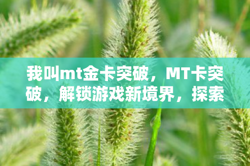 我叫mt金卡突破,MT卡突破,解锁游戏新境界,探索未知可能 我叫mt金卡突破,MT卡突破,解锁游戏新境界,探索未知可能