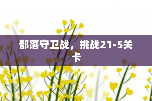 部落守卫战,挑战21-5关卡 部落守卫战,挑战21-5关卡