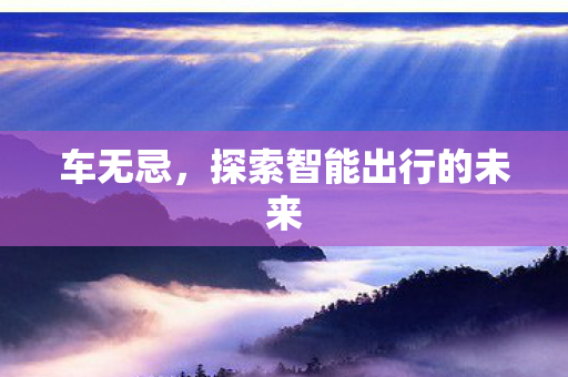 车无忌,探索智能出行的未来 车无忌,探索智能出行的未来