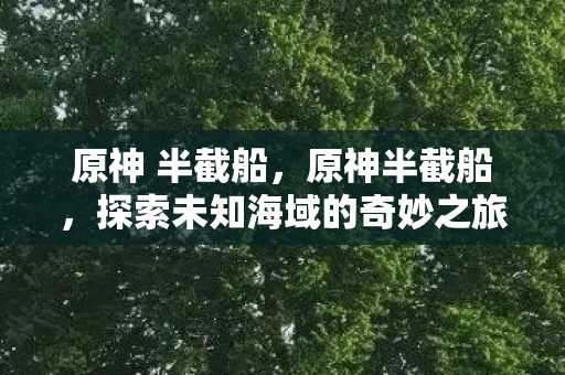 原神 半截船，原神半截船，探索未知海域的奇妙之旅