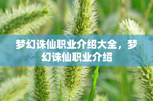 梦幻诛仙职业介绍大全,梦幻诛仙职业介绍 梦幻诛仙职业介绍大全,梦幻诛仙职业介绍