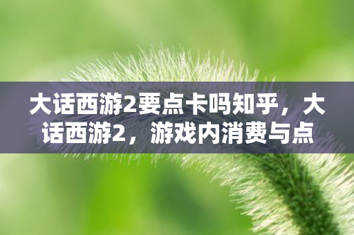 大话西游2要点卡吗知乎,大话西游2,游戏内消费与点卡制度解析 大话西游2要点卡吗知乎,大话西游2,游戏内消费与点卡制度解析