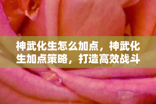 神武化生怎么加点,神武化生加点策略,打造高效战斗力的关键 神武化生怎么加点,神武化生加点策略,打造高效战斗力的关键
