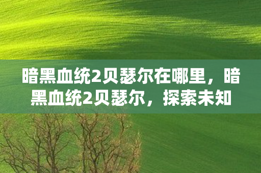 暗黑血统2贝瑟尔在哪里,暗黑血统2贝瑟尔,探索未知世界的奇幻之旅 暗黑血统2贝瑟尔在哪里,暗黑血统2贝瑟尔,探索未知世界的奇幻之旅