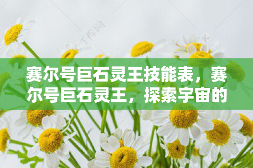 赛尔号巨石灵王技能表,赛尔号巨石灵王,探索宇宙的神秘力量 赛尔号巨石灵王技能表,赛尔号巨石灵王,探索宇宙的神秘力量