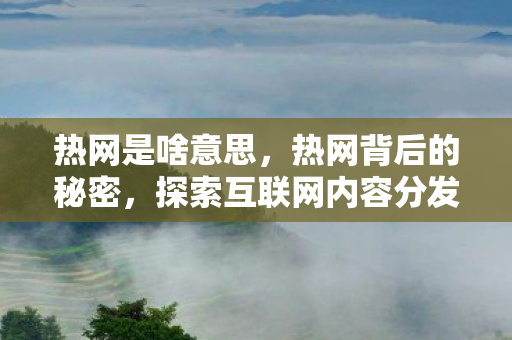 热网是啥意思,热网背后的秘密,探索互联网内容分发的新时代 热网是啥意思,热网背后的秘密,探索互联网内容分发的新时代