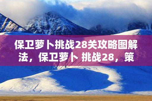保卫萝卜挑战28关攻略图解法,保卫萝卜 挑战28,策略与智慧的双重考验 保卫萝卜挑战28关攻略图解法,保卫萝卜 挑战28,策略与智慧的双重考验
