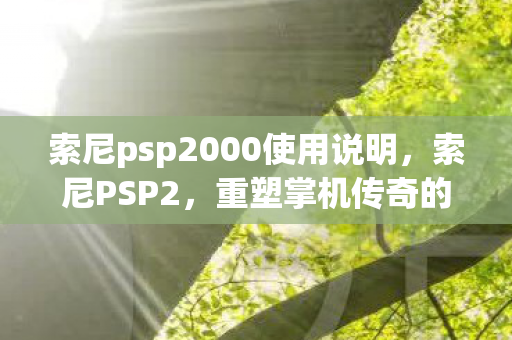 索尼psp2000使用说明,索尼PSP2,重塑掌机传奇的革新之作 索尼psp2000使用说明,索尼PSP2,重塑掌机传奇的革新之作