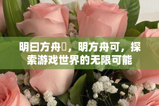 明曰方舟吽,明方舟可,探索游戏世界的无限可能 明曰方舟吽,明方舟可,探索游戏世界的无限可能