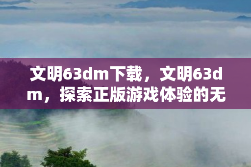 文明63dm下载，文明63dm，探索正版游戏体验的无限可能