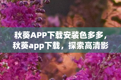 秋葵APP下载安装色多多，秋葵app下载，探索高清影视的便捷之旅