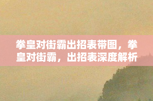 拳皇对街霸出招表带图，拳皇对街霸，出招表深度解析