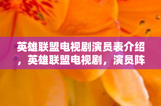 英雄联盟电视剧演员表介绍，英雄联盟电视剧，演员阵容揭晓