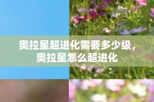 奥拉星超进化需要多少级,奥拉星怎么超进化 奥拉星超进化需要多少级,奥拉星怎么超进化
