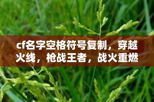 cf名字空格符号复制,穿越火线,枪战王者,战火重燃 cf名字空格符号复制,穿越火线,枪战王者,战火重燃