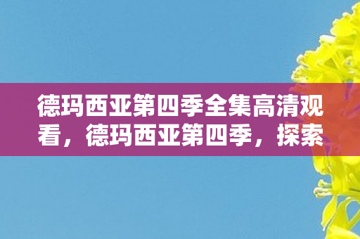 德玛西亚第四季全集高清观看,德玛西亚第四季,探索游戏世界的无限可能 德玛西亚第四季全集高清观看,德玛西亚第四季,探索游戏世界的无限可能