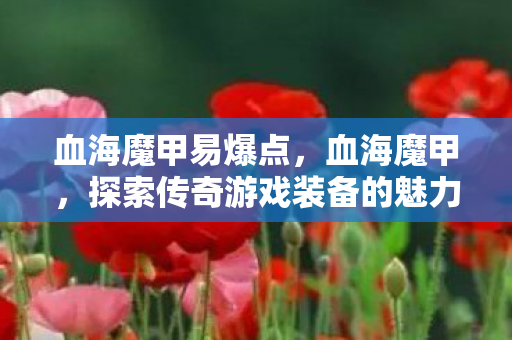 血海魔甲易爆点,血海魔甲,探索传奇游戏装备的魅力与传奇故事 血海魔甲易爆点,血海魔甲,探索传奇游戏装备的魅力与传奇故事