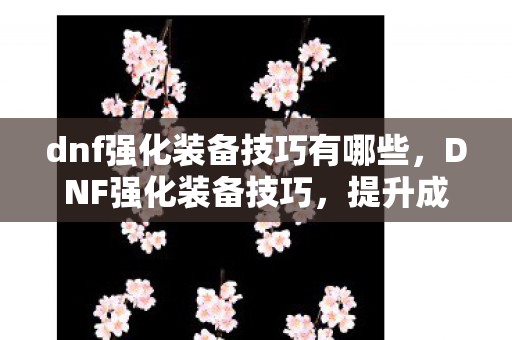 dnf强化装备技巧有哪些,DNF强化装备技巧,提升成功率的实用策略 dnf强化装备技巧有哪些,DNF强化装备技巧,提升成功率的实用策略