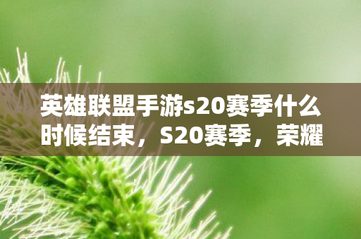 英雄联盟手游s20赛季什么时候结束,S20赛季,荣耀与梦想的终章 英雄联盟手游s20赛季什么时候结束,S20赛季,荣耀与梦想的终章